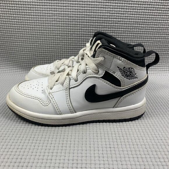 Nike Other - Nike Air Jordan 1 Mid Athletic Shoes "White/Black" DQ8424-132 Size 11 C